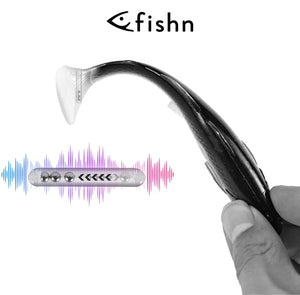 FISHN Hechtköder TROUTY 12cm, 38gr, Softbait mit Jigkopfhacken und Drillingshacken und herausnehmbarer Soundbar