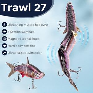 FISHN® TRAWL27, Tauchtiefe: 2-5 Meter, 27cm, 218gr, Slow-Sinking, 3 Anbisstellen - CHAR