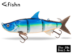 FISHN® TRAWL27, Tauchtiefe: 2-5 Meter, 27cm, 218gr, Slow-Sinking, 3 Anbisstellen - BLUE STAR