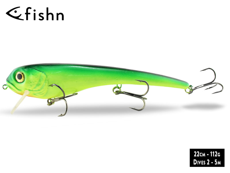FISHN® GRUMPY Father,  2 Lippen – 2 Tiefen, Länge 22cm, Gewicht 112 gr, Floating - FIRE TIGER