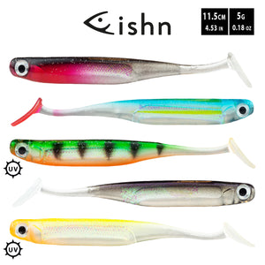 FISHN LURIEone - 5 Gummifische 11,5cm, 5gr zum Angeln auf Zander, Barsch, Hecht und Forelle
