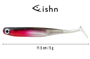 FISHN LURIEone - 5 Gummifische 11,5cm, 5gr zum Angeln auf Zander, Barsch, Hecht und Forelle