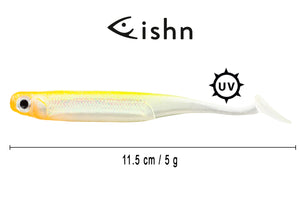 FISHN LURIEone - 5 Gummifische 11,5cm, 5gr zum Angeln auf Zander, Barsch, Hecht und Forelle