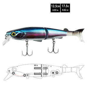 FISHN Hybrid Swimbait MinnowOne Pinky Blue 12,5cm, 17,5g