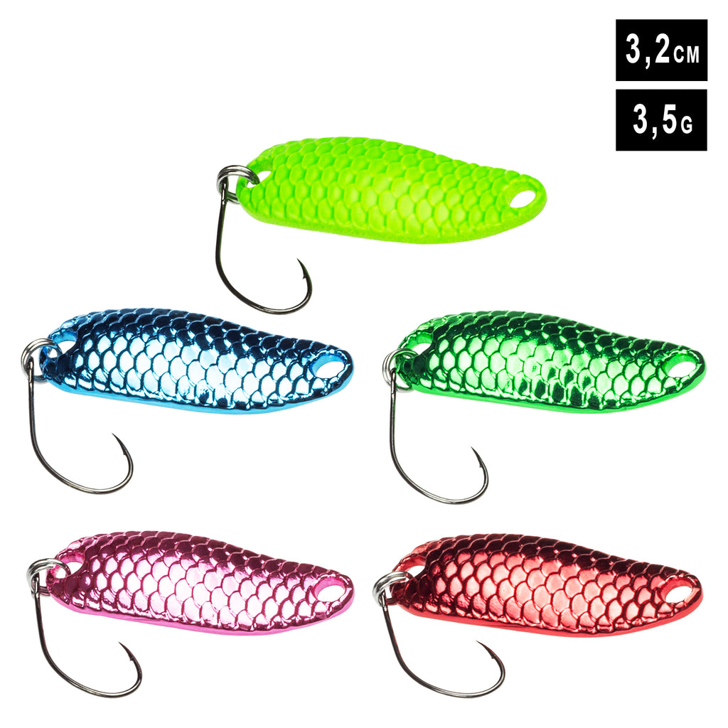 Shiny Forellen Spoon Set 3,2cm, 3,5g (Rainbow)