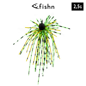 Dirty Hairy Tungsten Jigkopf 2,5gr (Green) mit Weedguard