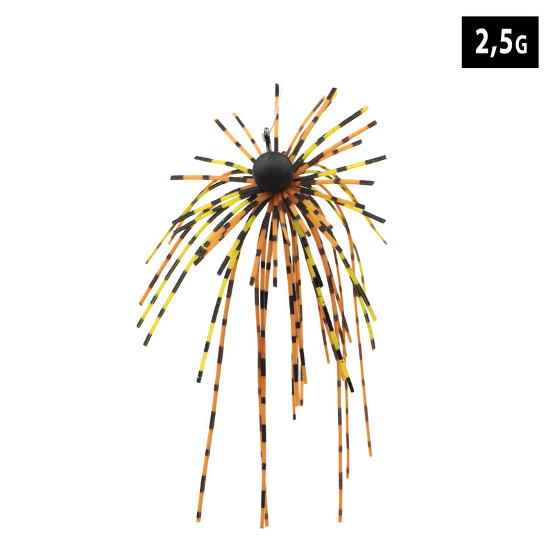 Dirty Hairy Tungsten Jigkopf 2,5gr (Brown) mit Weedguard