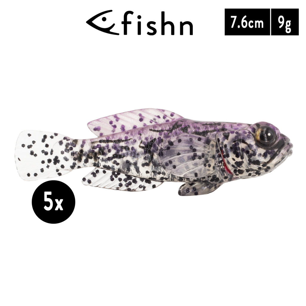 FISHN GOBY one - 7.6cm/3in 9gr/0.31oz Purple Rain (5 Stück)