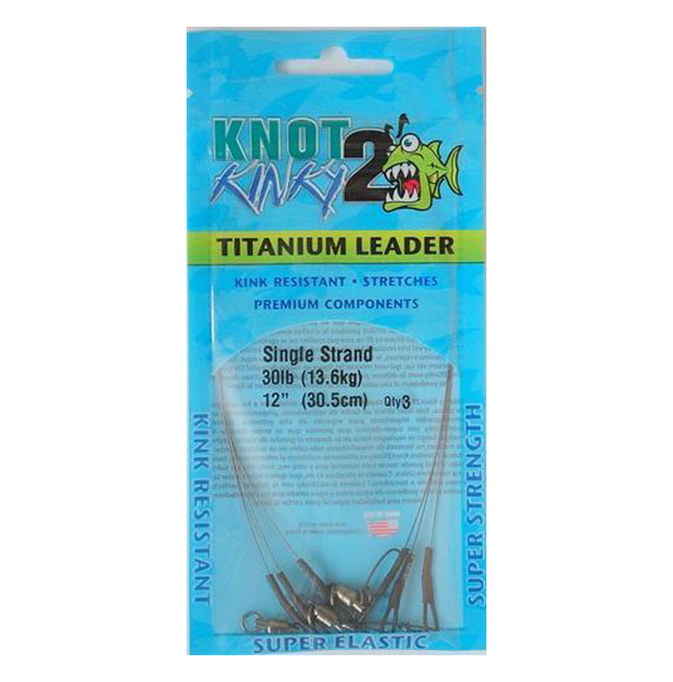 Aquateko KNOT2KINKY Nickel-Titan Vorfach 3er Pack 13,6kg/15,2cm