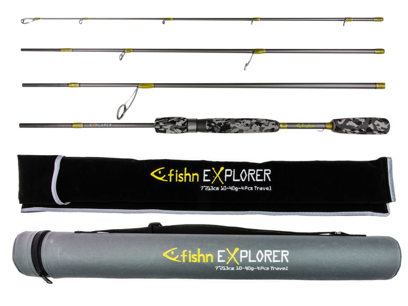 FISHN Spinnrute Explorer Reiserute - 213cm, Wurfgewicht 10-40gram