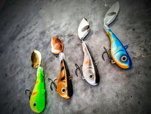 FISHN GRUMPYSpinner, Spinner Bait, Kunstköder zum Angeln auf Hecht, Barsch, Forelle und Zander (20g, Spotted Bullhead)