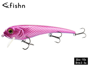 FISHN® GRUMPY Father,  2 Lippen – 2 Tiefen, Länge 22cm, Gewicht 112 gr, Floating - PINK STAR