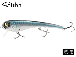 FISHN® GRUMPY Father,  2 Lippen – 2 Tiefen, Länge 22cm, Gewicht 112 gr, Floating - SILVER STAR