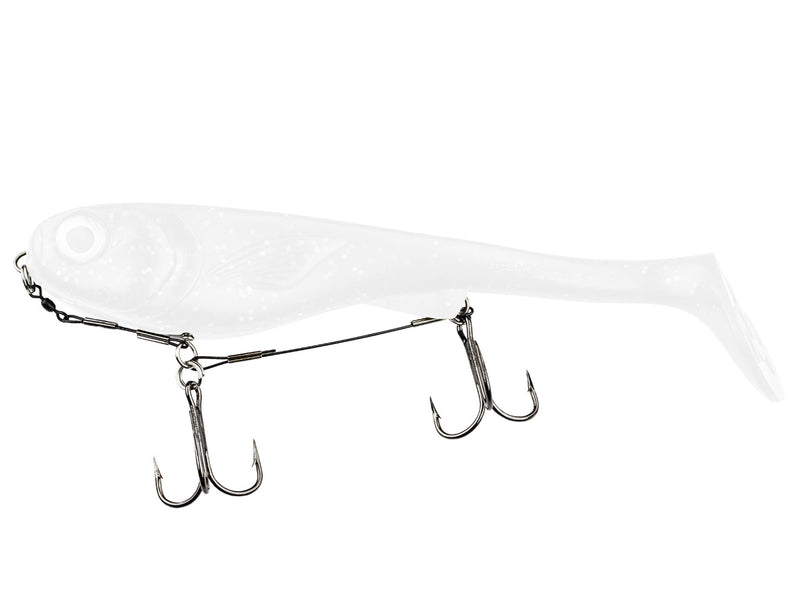 FISHN The Rig Shallow Rig für Hechtköder - 7cm Hakenabstand, bis 20kg für Softlures bis 20cm mit ultraschaften MUSTAD Haken